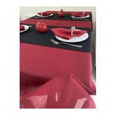 Zeren Home Solid Kırmızı Simli Masa Örtüsü 150 x 220