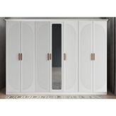 Zerka Concept Datça Membran 7 Kapaklı Beyaz 280 cm Gardrop