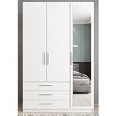 Zerka Concept Parma 3 Kapaklı Beyaz Gardırop Dolap