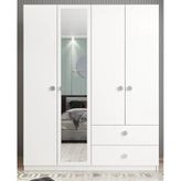 Zerka Concept Point 4 Kapaklı Beyaz Gardırop Dolap