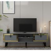 Zerka Concept Sandro Antrasit-Altın Tv Ünitesi