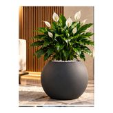 ZEVLİ 30 cm antrasit modern salon saksısı