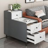 ZGN61814 Modern Mdf Dikdörtgen 3 Çekmeceli Yan Sehpa