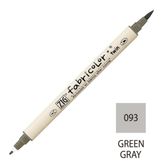 Zig Fabricolor Twin Brush Green Grey Kumaş Boyama Kalemi