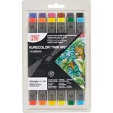Zig Kurecolor Twin S Çift Uçlu Marker Kalem Seti 12 Renk Basic Colors