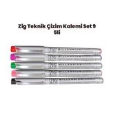 Zig Teknik Çizim Kalem Set 9 5li