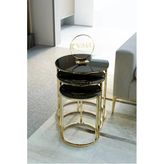 Zigonzi Gold Metal Siyah Cam, Zigon Sehpa
