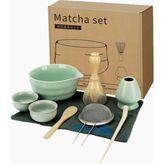 Zingbee 9 Parçalı Seramik Matcha Çay Seti - Yeşil