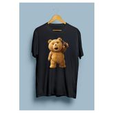 zip moda Ayı Teddy Tasarım Baskılı Oversize Tişört