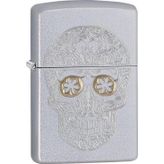Zippo 205 Etched Skull Çakmak