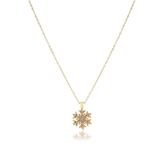 Zirkon Kar Tanesi Kolye Gold 45Cm