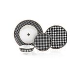 Zm Decor Siyah Inci Set 21 Parça (4 Kişilik)