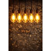 ZMR LUMIXA 4W 2700K RUSTİK AMPUL AMBER 5 ADET