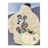 Zonsra Unisex Mickey Mouse Baskılı Kapşonlu Sweatshirt