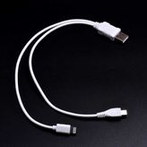 Zore 2 in 1 Kısa Kablo iPhone Şarj-Micro Usb Kablo
