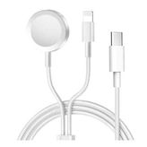 Zore Wireless To Lightning Type C 1.2 mt Beyaz Şarj Kablosu