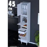 Zümra 45 cm Beyaz Mutfak Dolabı Patates Soğan Saklama Dolabı Çok Amaçlı Kiler Banyo Dolabı 45x226x32