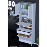 Zümra 80 cm Beyaz Fırın Dolabı Patates Soğan Saklama Dolabı Çok Amaçlı Kiler Banyo Dolabı 80x226x32