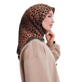 Zümrüt Leopar Desen Soft Eşarp