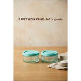 ZURİ DESİGN 2 Adet Yedek Kapak 140 cc Uyumlu Kavanoz Kapağı Turkuaz | Turkuaz Yedek Kapak