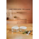 Zuri Design Beyaz 2 Adet Yedek Kapak 140 cc Oval Uyumlu Kavanoz Kapağı - 0,21 L