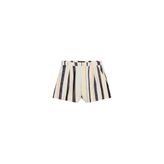 ZW COLLECTION ÇİZGİLİ PİLELİ ŞORT