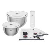 Zwilling Fresh & Save Bowls M/L 9 Parça Cam Vakumlu Başlangıç Seti