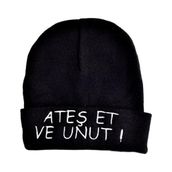 " Ateş Et ve Unut " Yazılı Sloganlı Kadın Erkek Unisex Siyah Bere