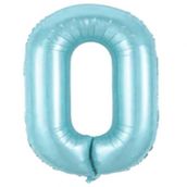 0 Rakam Mavi 76 cm Folyo Balon