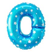 0 Rakamı Mavi 40 cm Folyo Balon
