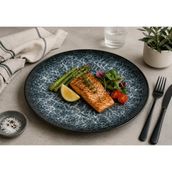 1 Adet Bonna Sepia Gourmet Düz Tabak 27 cm - Beyaz - Lacivert
