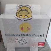 1 Koli Ortaboy Gülenyüz Baskılı Rulo Poşet Market Manav Atlet Hışır