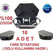 10 Adet Dolu Fare Yem İstasyonu -Eldiven Hediyeli