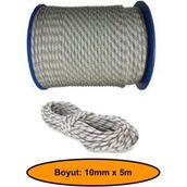10 mm Sentetik Iskota Halat, Dağcı Ipi, Kamyoncu Halatı, Outdoor Kamping Piknik Salıncak Halatı, 5 Metre