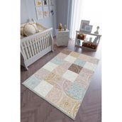 10 Post Online Kaymaz Oval Kesme Renkli Antrasit 100x275 cm Çocuk Odası Halı