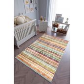 10 Post Online Kaymaz Oval Kesme Renkli Antrasit 180x230 cm Çocuk Odası Halı