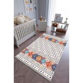 10 Post Online Renkli Kaymaz Oval Kesme 80x250 cm Çocuk Odası Halı