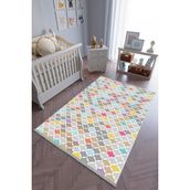 10 Post Online Renkli Kaymaz Oval Kesme 80x400 cm Çocuk Odası Halı