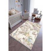 10 Post Online Renkli Kaymaz Oval Kesme 80x450 cm Çocuk Odası Halı