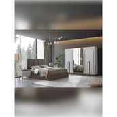 %100 Mdf Demre Yatak Odası Takımı - Beyaz - Açık Ceviz