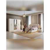 %100 Mdf Katmandu Yatak Odası Takımı - Atlantik Çam - Beyaz