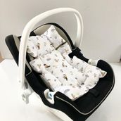 %100 Pamuk Müslin Puset Minderi - 0 - 13 kg - Beyaz