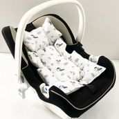 %100 Pamuk Müslin Puset Minderi - 0 - 13 kg - Black