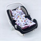 %100 Pamuk Müslin Puset Minderi - 0 - 13 kg - Lila