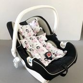 %100 Pamuk Müslin Puset Minderi - 0 - 13 kg - Siyah