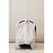 %100 Pamuk Muslin Puset Örtüsü – Büyülü Bahçe Koleksiyonu 110X70 cm Fiyonklu - Krem