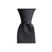 1001 Kravat KS0048 Koyu Gri Desenli 7,5 Cm Genişliğinde Ipek Kravat