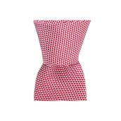 1001 Kravat KS0058 Kırmızı Desenli 6 cm Genişliğinde İpek Kravat