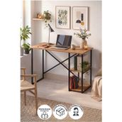 110x50 Cm 2 Raflı Çalışma Masası Bilgisayar Masası Ofis Masası Ders Masası Ümit Çam