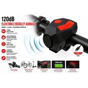 120 Db Usb Type-C Şarjlı Bisiklet Kornası Alarm Zili Anti Hırsızlık Elektrikli Korna Scooter Motosiklet Bisiklet Zili Güçlü Sesli